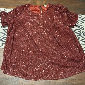 Torrid Sequin Blouse Size 2